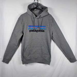 Patagonia P-6 Logo Uprisal Hoody Gray Men’s Medium Regular Fit Recycled Cotton